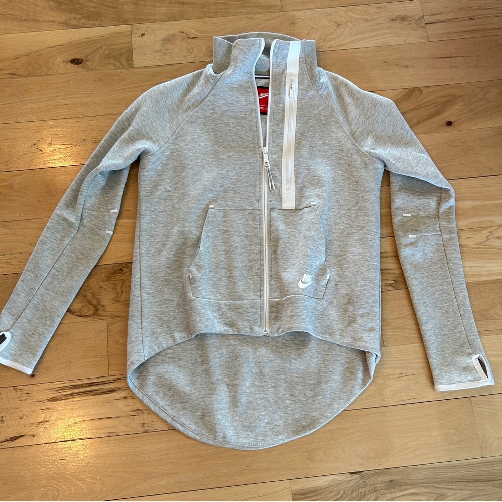 Nike Gray Zip Up Sweatshirt - Size Medium
